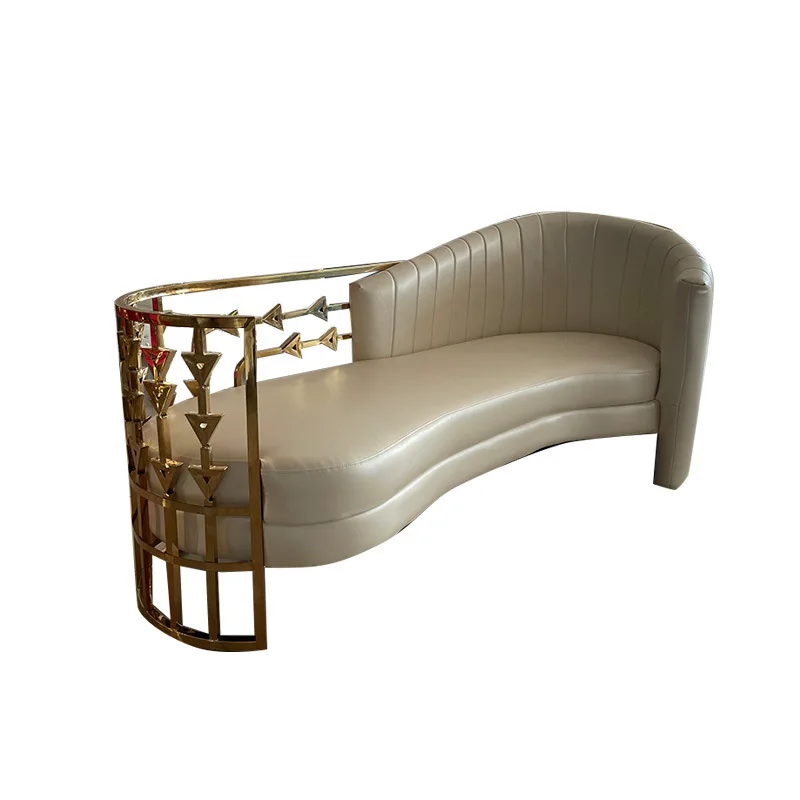 

Hochzeit Edelstahl Sofa,Licht Luxus Hotel Freizeit Sofa