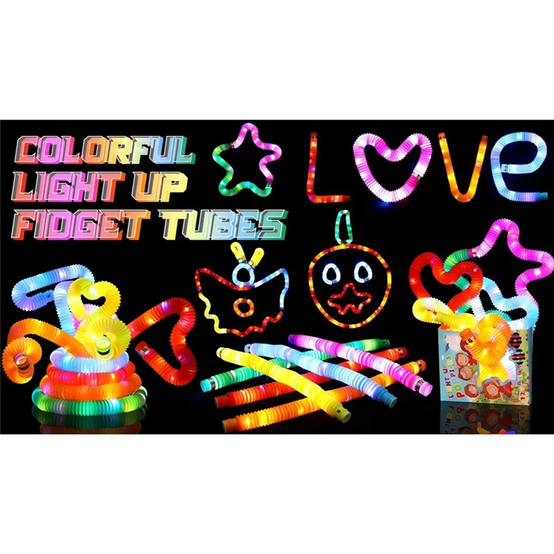 

LALA 2.9Cm Light-Emitting Tube Decompression Light-Emitting Telescopic Tube LED Light Water Pipe Color Box