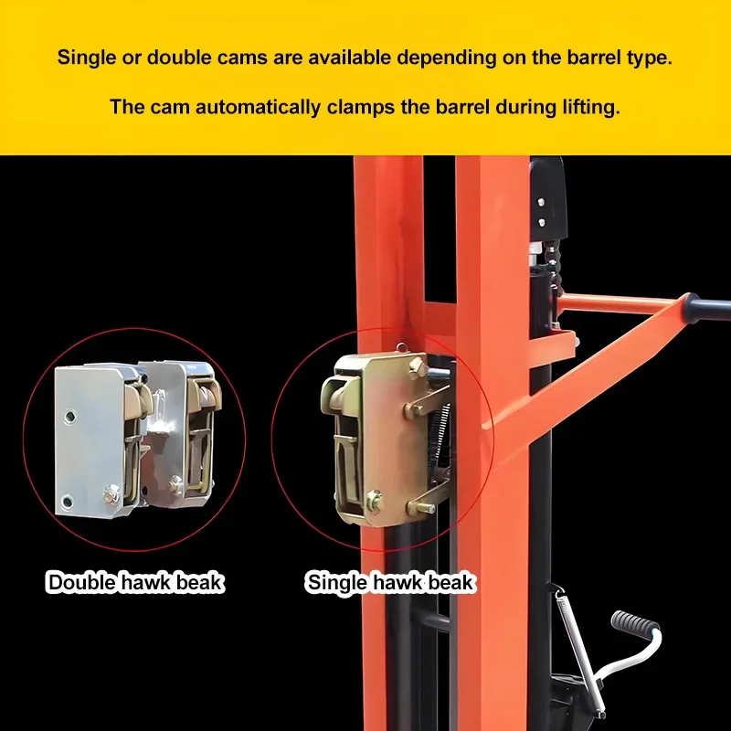 الهيدروليكية وزنها طبلة زيت مركبة مواصلات دلو مستدير مكدس شاحنة النسر منقار دواسة رفع تحميل وتفريغ شاحنة DTF45