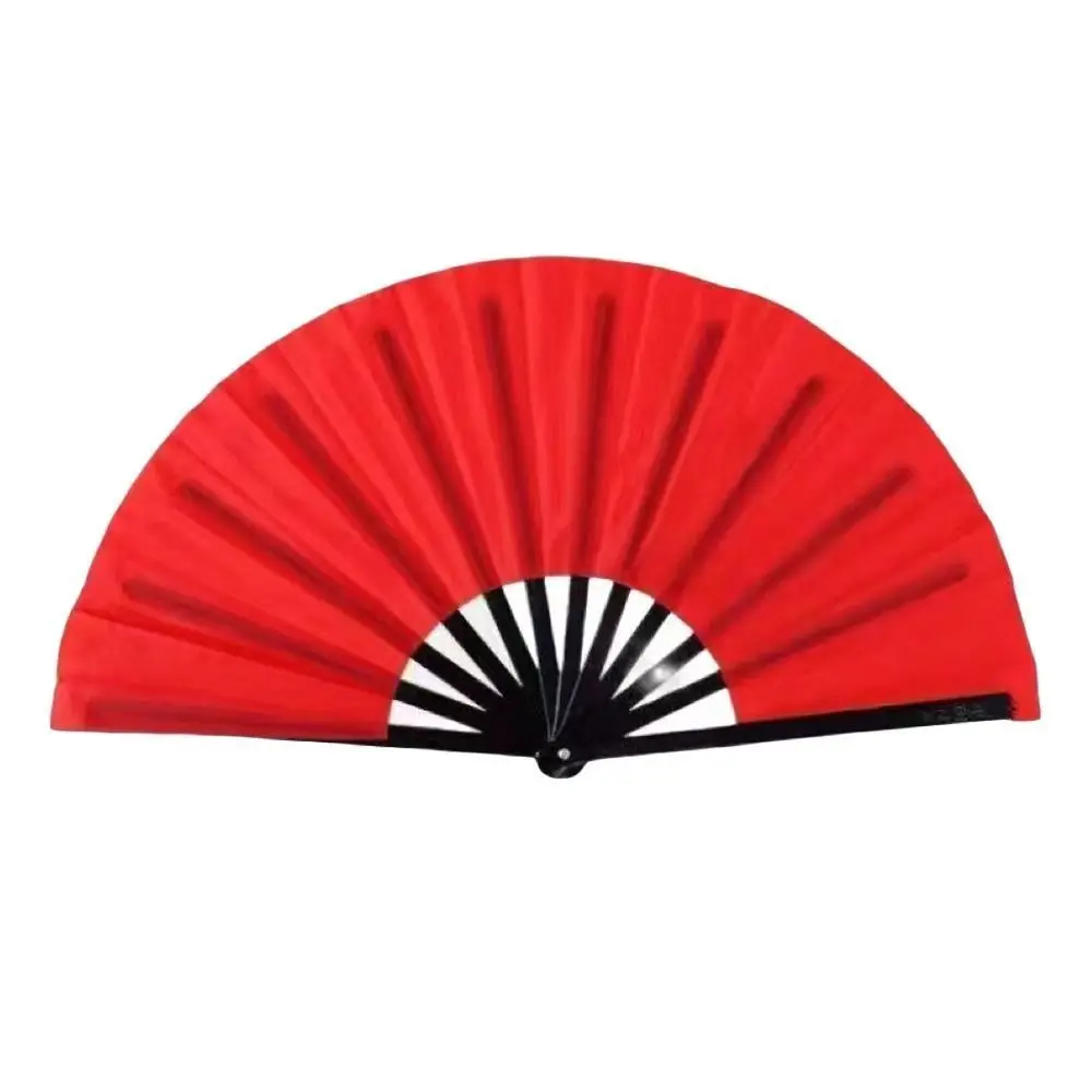 28cm 중국 태극권 부채 플라스틱 뼈 다채로운 요가 쿵푸 부채 DIY 중국풍 선물 손으로 접는 무대 부채