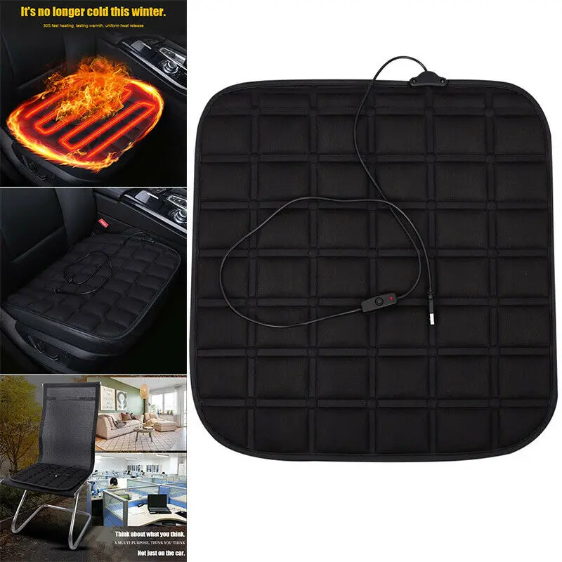 

Car Heating Cushion Autumn Winter Universal Seat Electric Heating Seat Cushion 12V For Camper RV In-car Home Office
