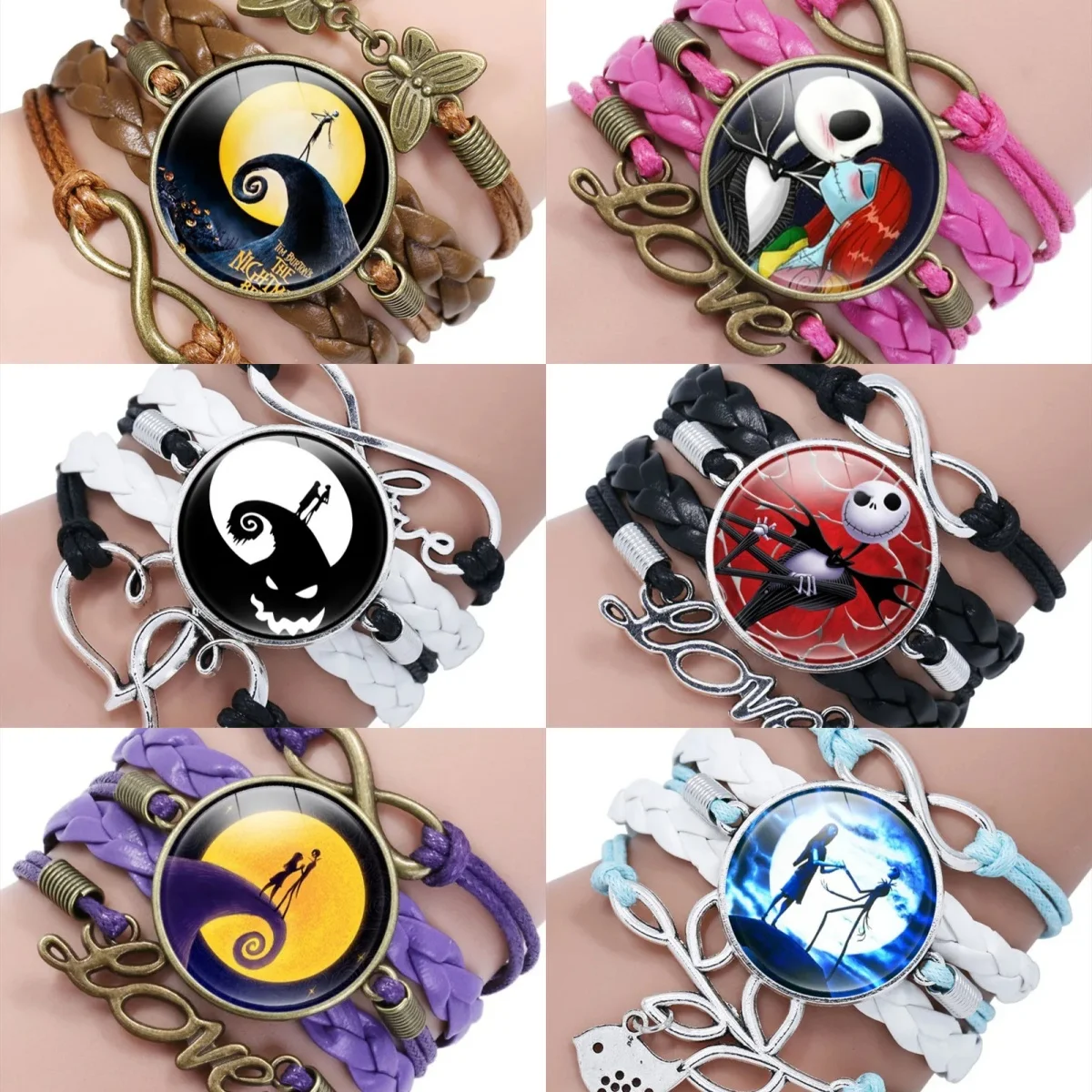 2024 New The Nightmare Before Christmas Bracelet Ins Bracelet for Women Man Sweet Girls Y2K Chain Bracelet Party Jewelry Gifts