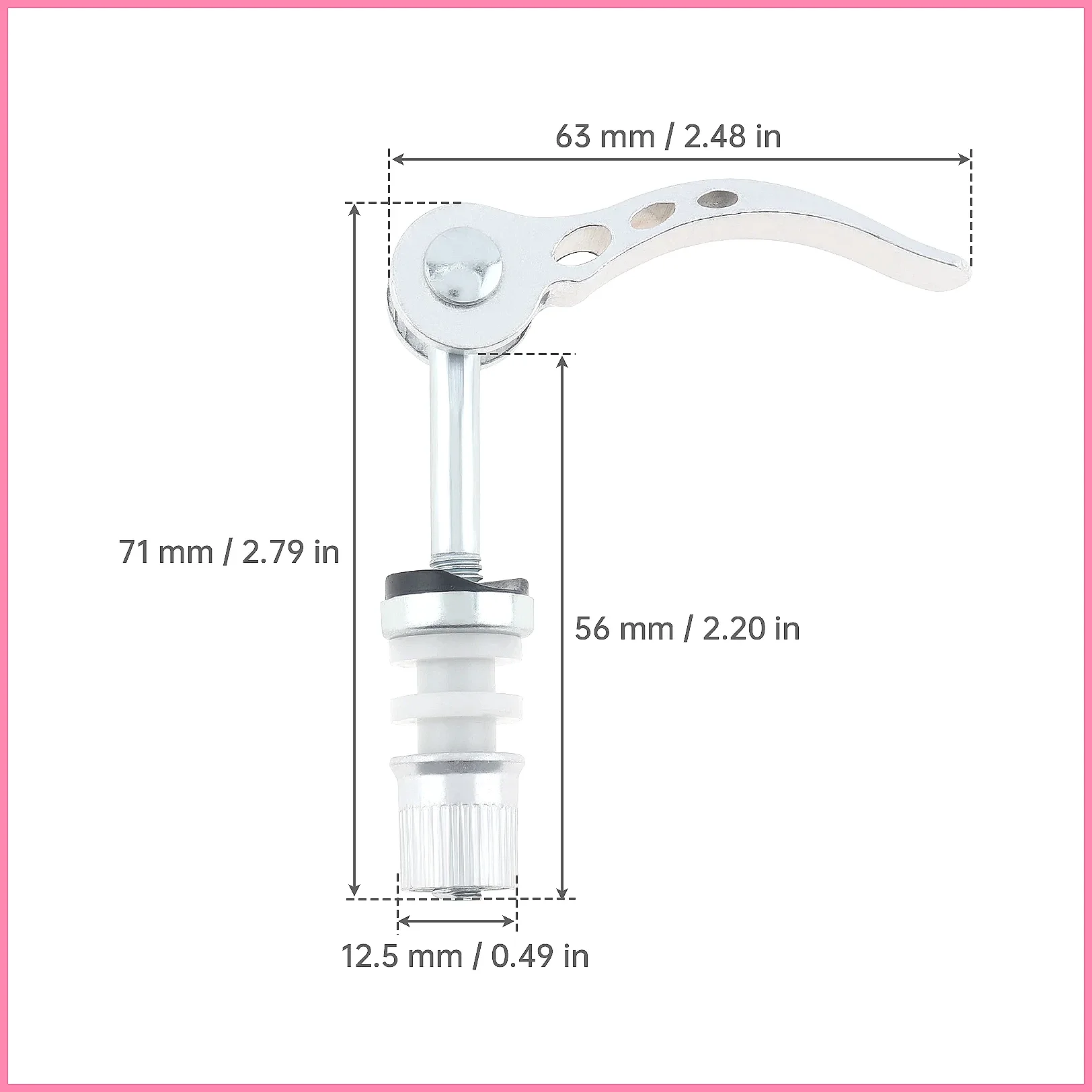 M6 x 65mm Thread Binder Clamp Bolts Quick Release Locking Levers for Bike Seat Stroller Cutting Machine Fixation 2pcs