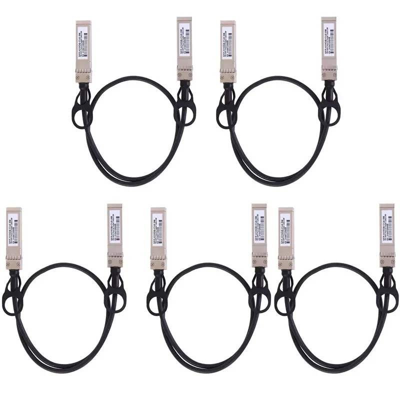 Ingenious-5X 10G SFP+ Twinax Cable, Direct Attach Copper(DAC) 10GBASE SFP Passive Cable For SFP-H10GB-CU1M,Ubiquiti,D-Link(0.5M)