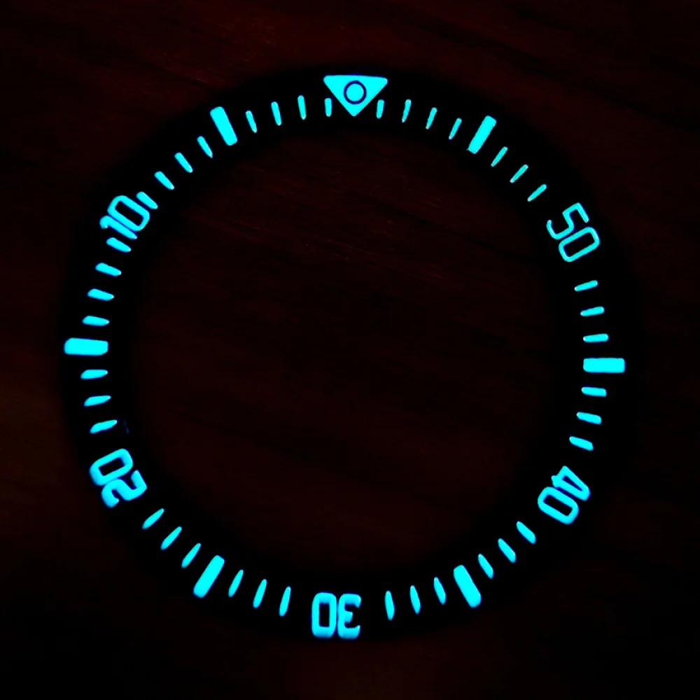 Black/Blue Watch Bezel 38MM/30.5MM Insert Ring Blue Luminous Ceramics Bezles Spare Part