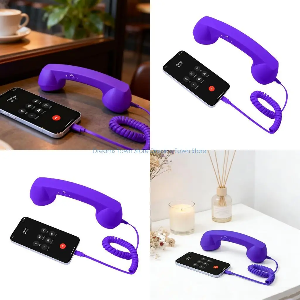 HX6A Classical Telephone Receiver Design Headphone USB C Headset With Noise Canceling Microphone For Office And Home Use