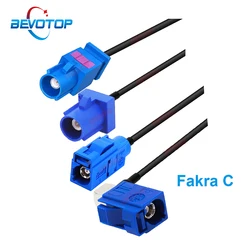 1PCS RAL 5005 Blue Fakra C Male Female RG174 Cable GPS Antenna Extension Jumper Cord RF Coaxial Pigtail for Car GPS Navigation