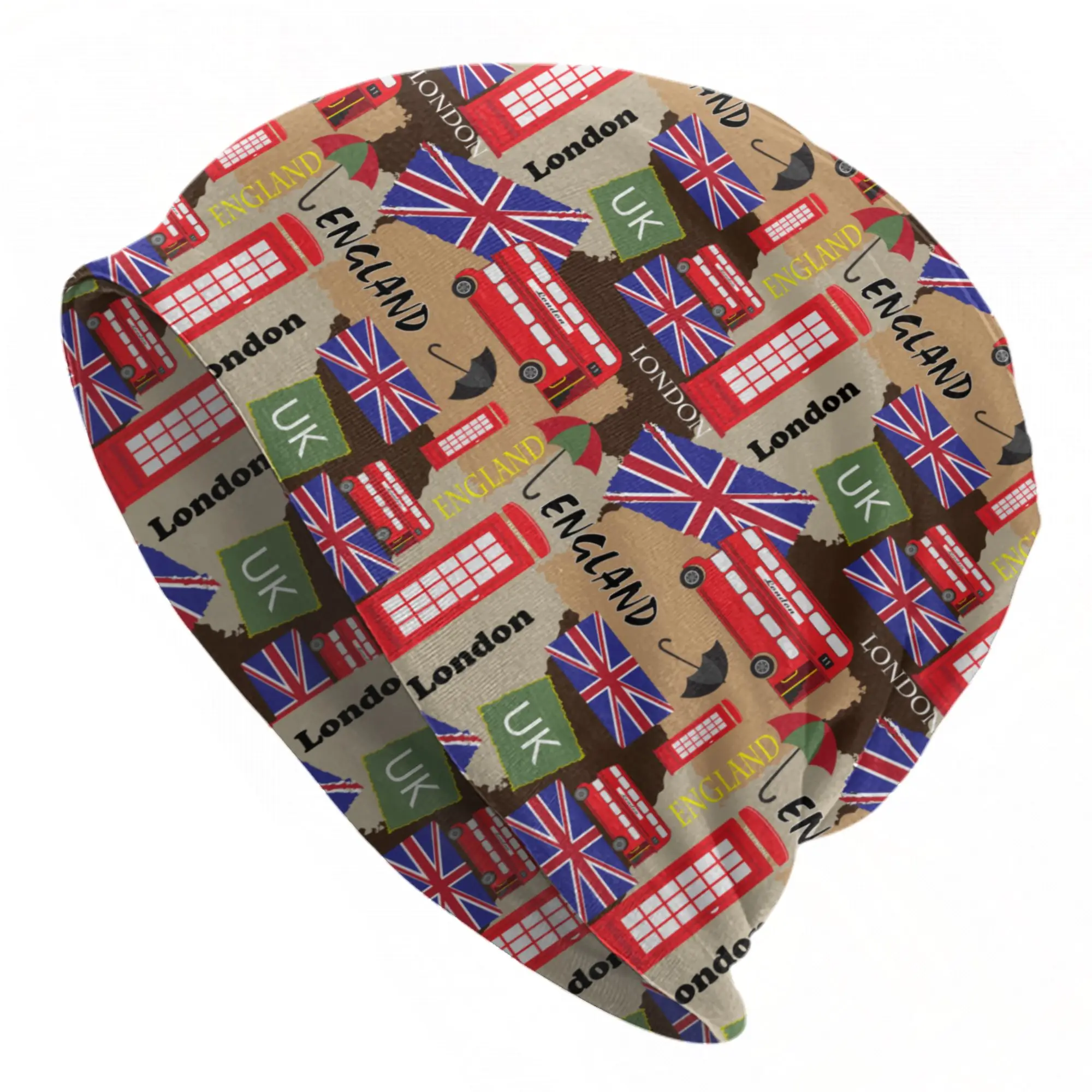 Uk London British Symbols Skullies Beanies Hat  Casual Unisex Outdoor Caps Warm Multifunction Bonnet Hat