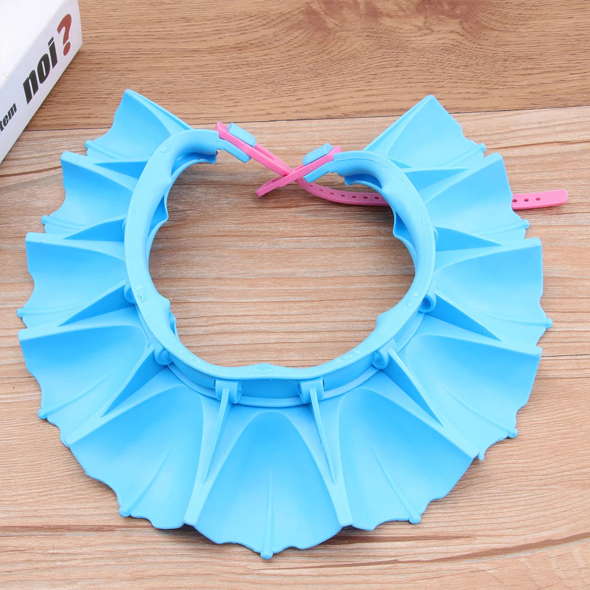 

Baby Shower Waterproof Ear Protection Adjustable Safe Tpe Infant Bathing Cap Blue Prevent Shampoo Water Shower Baby
