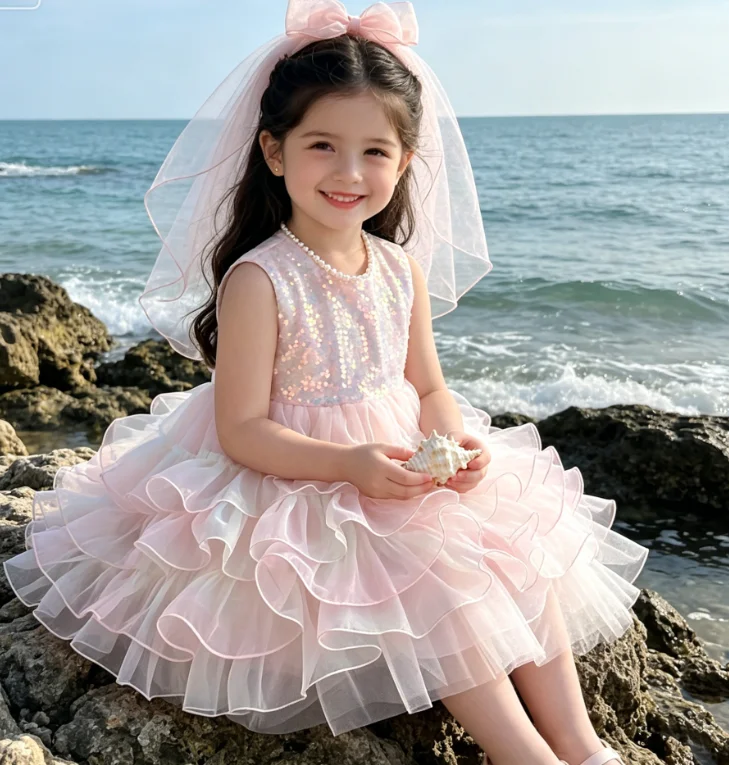 Baby Clothing Line - Robe pour filles Printemps-Été 2026 Nouvelle