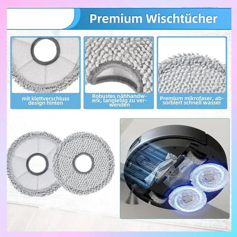 ABRG-Accessories Parts For Ecovacs Deebot N30 Omni, N30 Pro Omni Robot Vacuum Replacement Parts