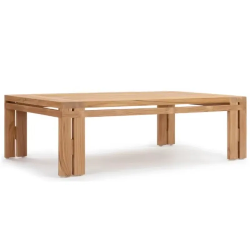 Outdoor furniture Modern, rectangular solid teak coffee table