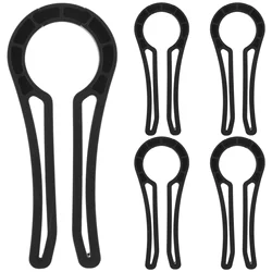 5 Pcs Gas Stove Knob Lock An Fittings Proof Knobs Protecting Tool Universal Black Plastic Baby