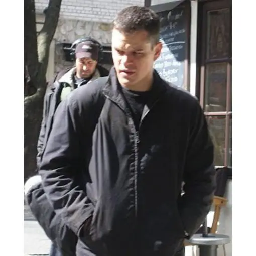 MeiMei Homemade The Bourne Ultimatum Matt Damon Black Jacket  Suitable For Autumn And Winter