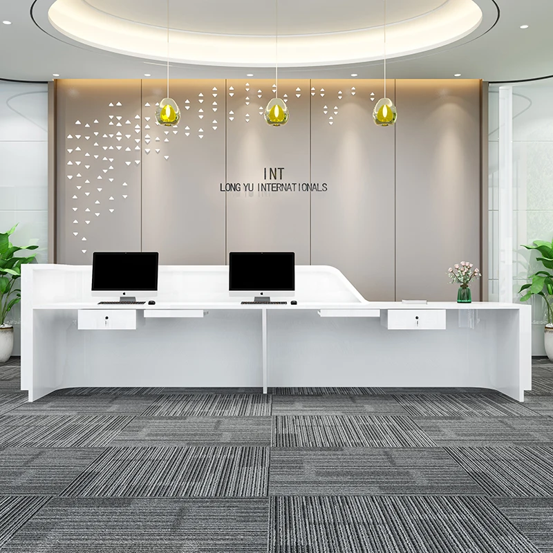 مكاتب الاستقبال ذات التصميم الحديث، الفنادق الفاخرة، مكاتب الاستقبال الخشبية لصالونات التجميل، منظم الأثاث العصري Mostrador #4