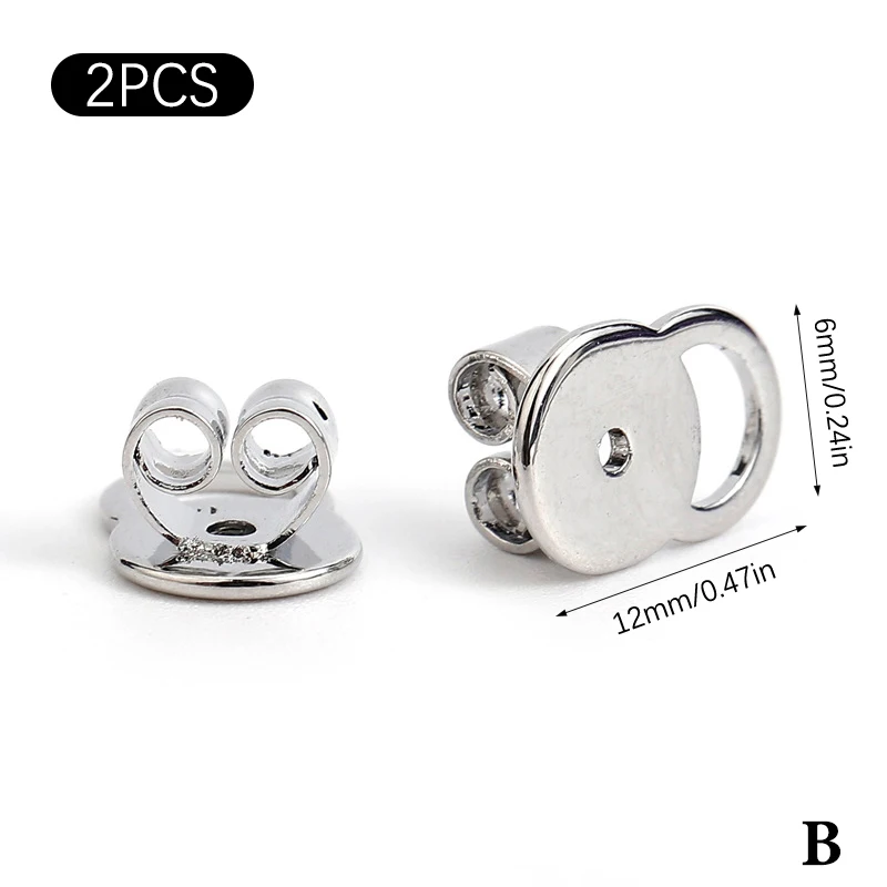 2Pcs Earring Lifters For Heavy Studs Secure Ear Back Stoppers Prevent Earrings From Tilting Plum Blossom Ear Plug Caps Accessor
