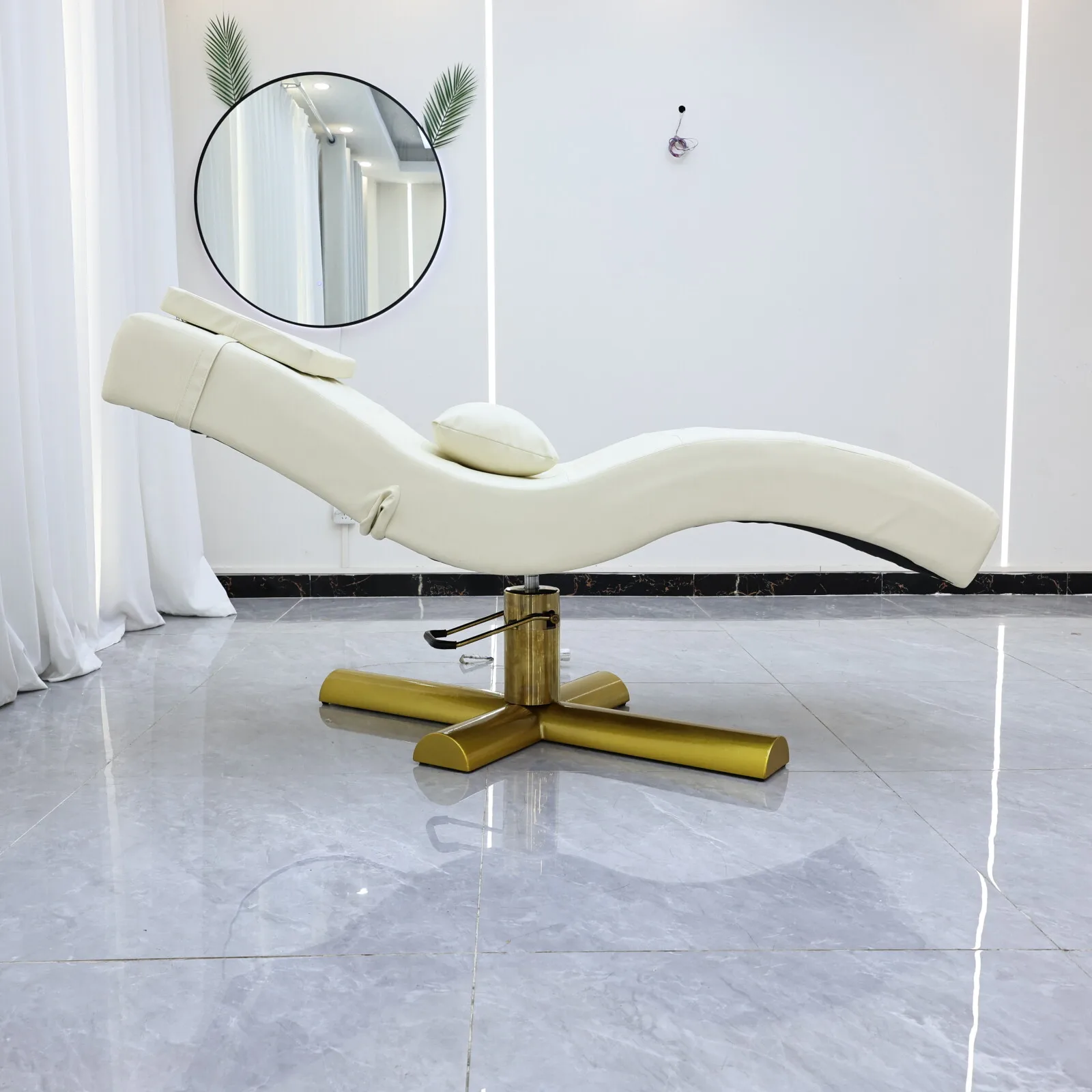 سرير العناية بالجمال، أسرة العلاج المائي للوجه، طاولة التدليك، أثاث تجاري لمتجر صالون التجميل، كرسي صالة الترفيه المنزلي