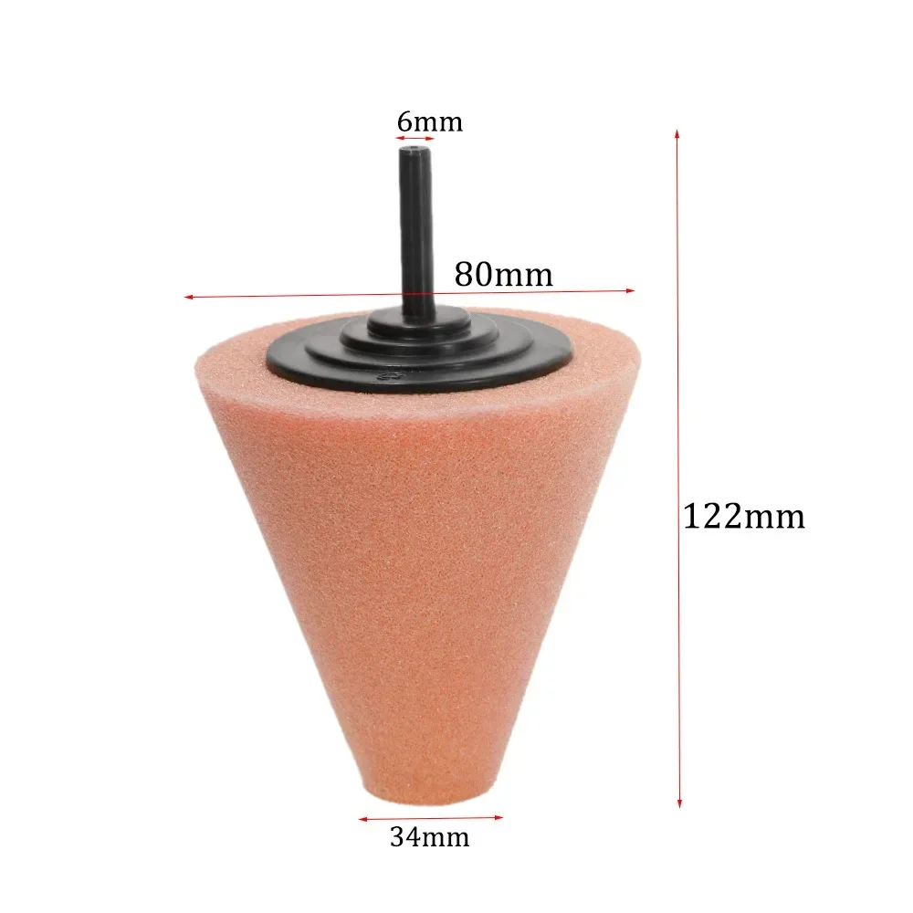 Auto Wheel Polishing Sponge Used for Electric Drill 3inch/ 4inch Burnishing Ball Polishing Cone Car Hub Buffing Sponge