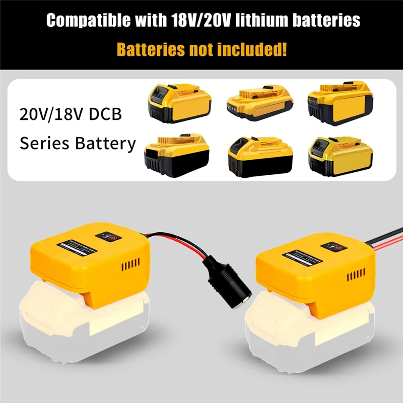 

Адаптер для аккумулятора A20F с портом USB/Type-C/XT60, понижающий преобразователь от 18 В до 12 В для аккумулятора 20 В для силовых колес радиоуправляемого автомобиля