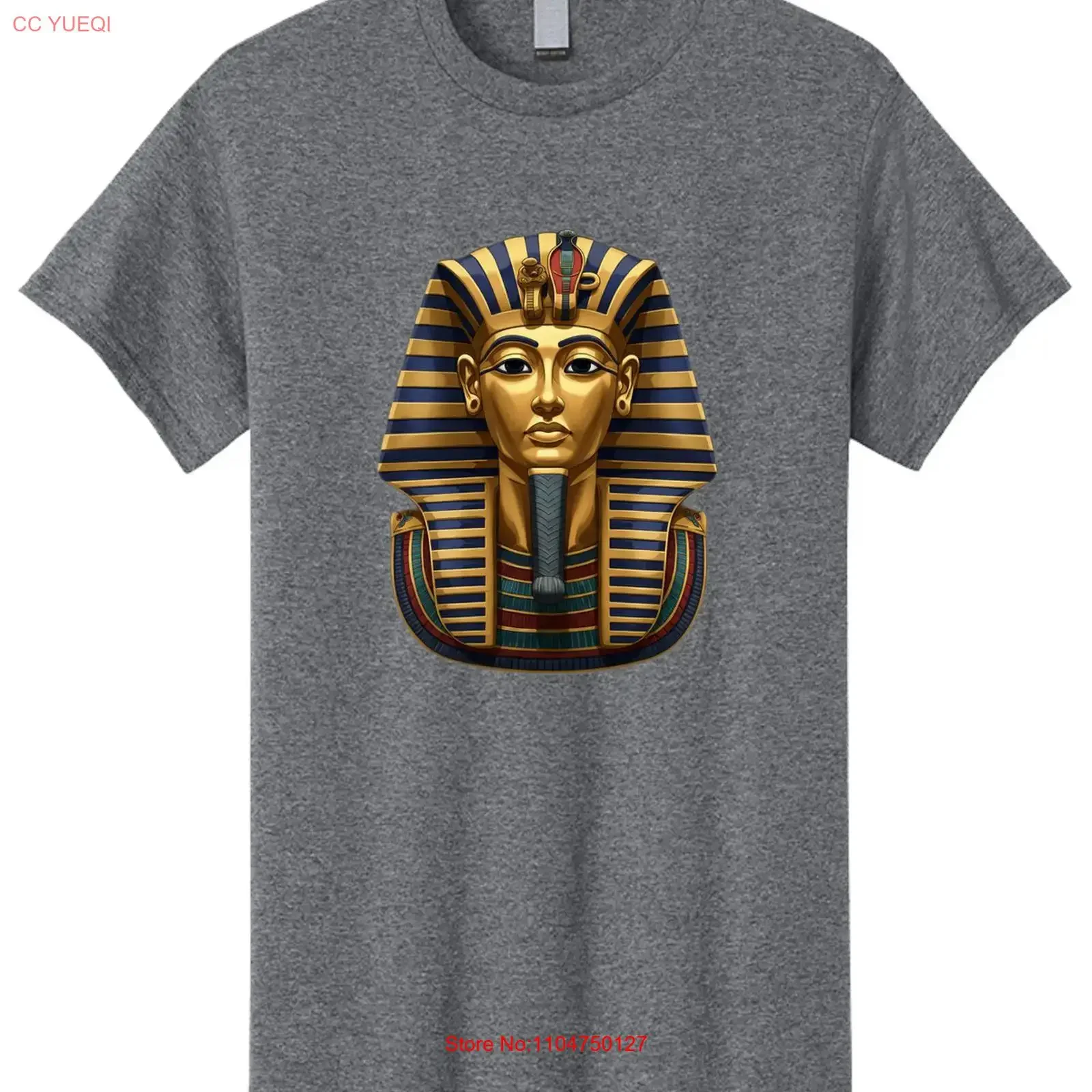 Tutankhamun Mask Mens T Shirt 100 Cotton Casual Summer Wear vintage Washed streetwear graphic Versatile designer clothes