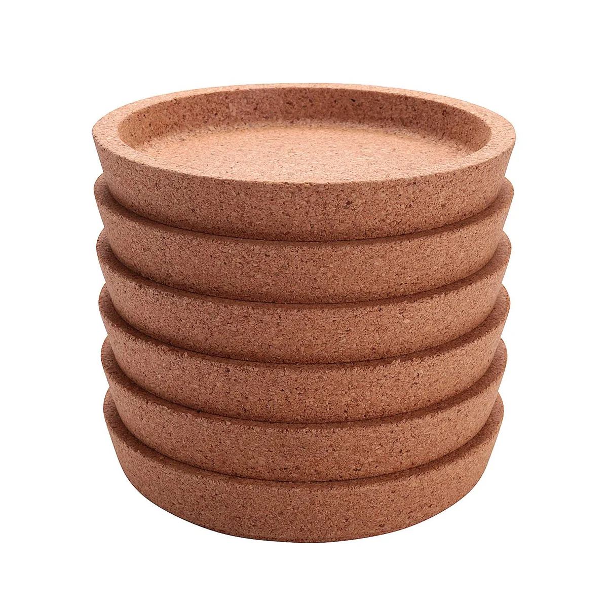 6 Pack Cork Coasters, 4 Inch Absorbent Heat Round Cork Coasters for Most Kind of Mugs in Office or Home