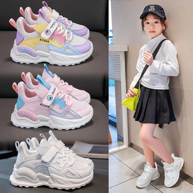 

Fashion Breathable Girls Children Shoes Spring & Summer Soft-Soled Sports Casual Soft-Soled Kids Sneakers Size 26-37