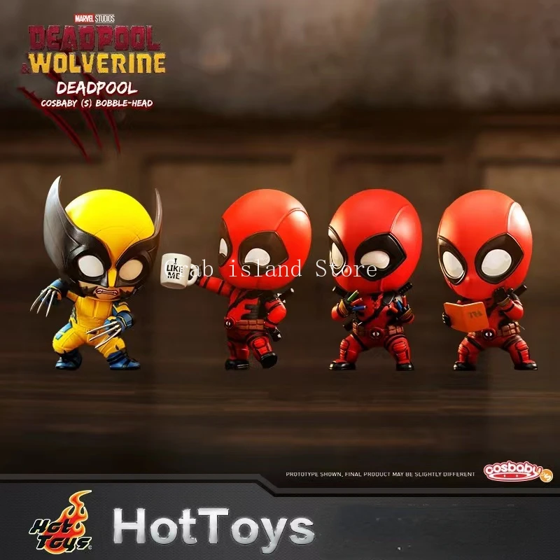 Hot Toys Movie Series Deadpool & Wolverine Anime Mini Figur Collection Doll Home Decorations Fans Gifts