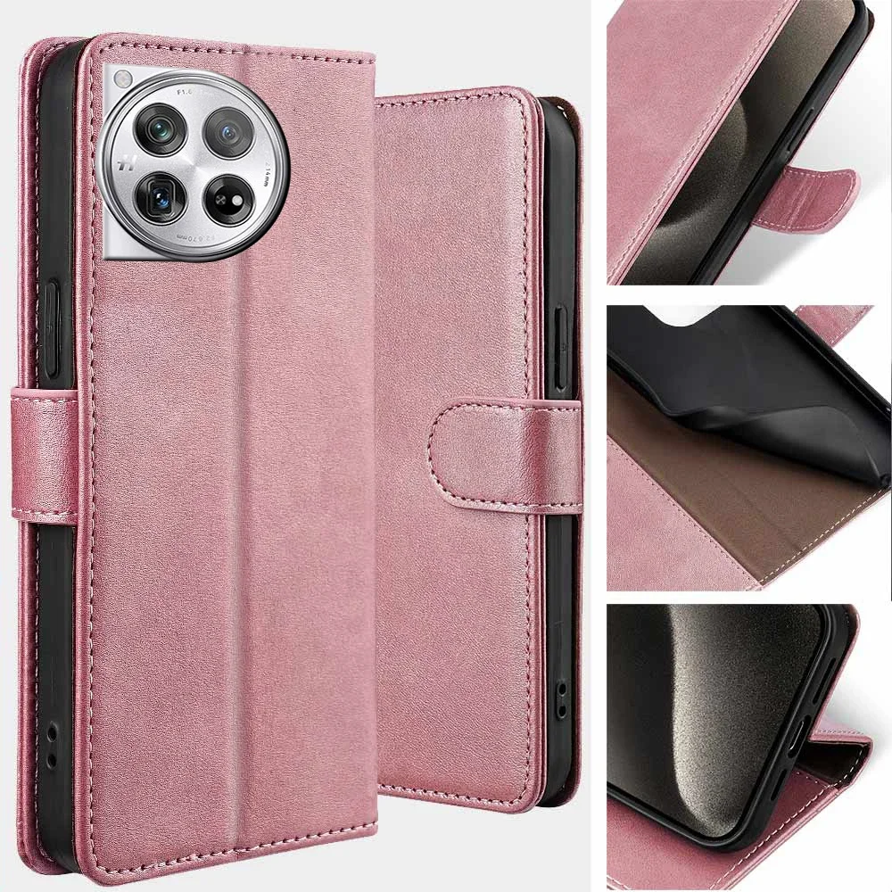 Business Book Style RFID Multi Card Cover For Oneplus 12 12R 11 11R 10 Pro 10T Magnetic Buckle Leather Flip Phone Case Coque