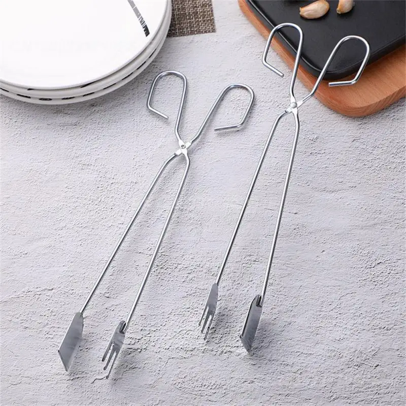 Stainless Steel Clip Handheld Convenient Effective Thermal Insulation 35cm Carbon Clip 26cm Carbon Clip Barbecue Accessories