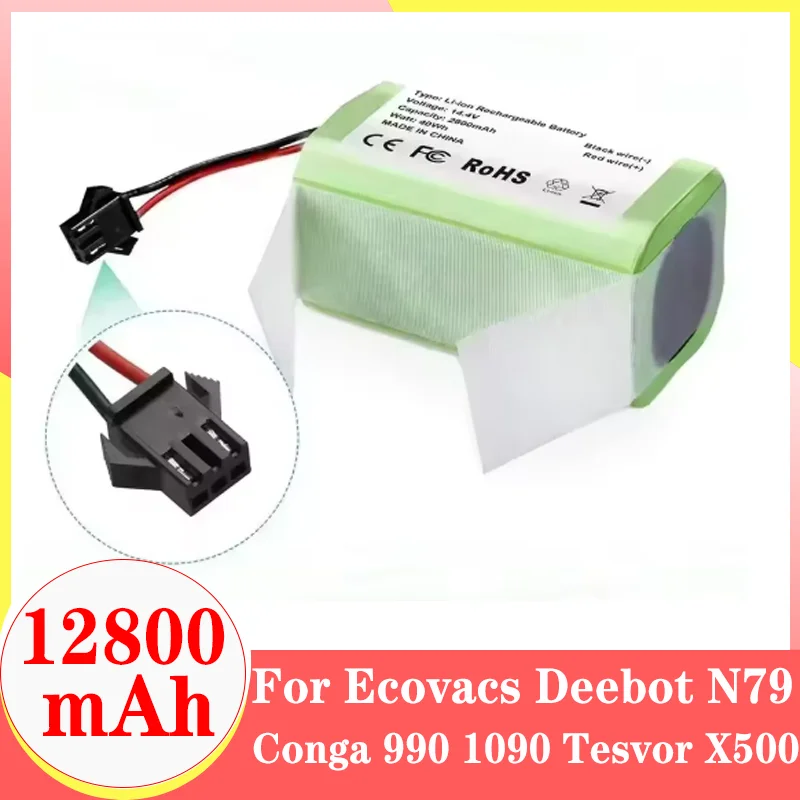 Литий-ионный аккумулятор 14,4 В, 6,8 Ач для Cecotec Conga Excellence 950 990 1090 Ecovacs Deebot DN621 601/605 Eufy RoboVac 35C Panda i7 V710