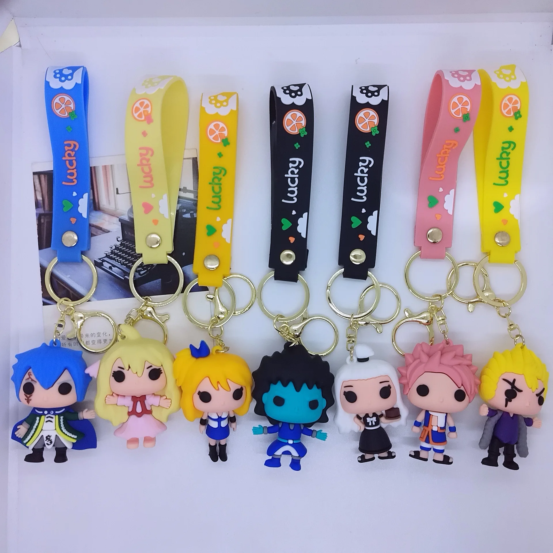 Cross Border Creative Cartoon Fairy Tail Wholesale of Keychain Bags Car Keychain Accessories Gifts Y2k Fashion Toys Anime Frind