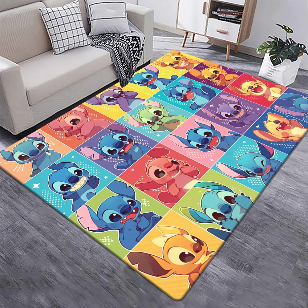 Star Stitch Cartoon HD Printing Carpet.bathroom Door Rug,Living Room,Bedroom,Decoration,Picnic,Camp,Kitchen,Crawling Mat.