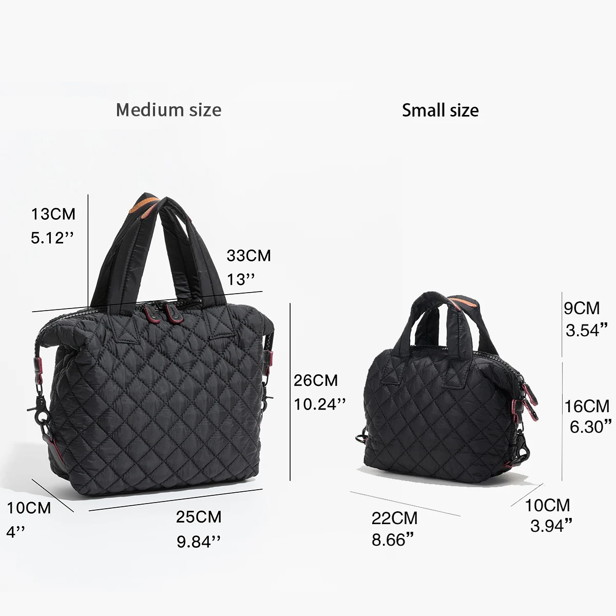 2023 Luxury Design Down Padded Tote Bags Women Quilted Top Handle Handbags Casual Purses Shoulder Bag Female Crossbody Bag