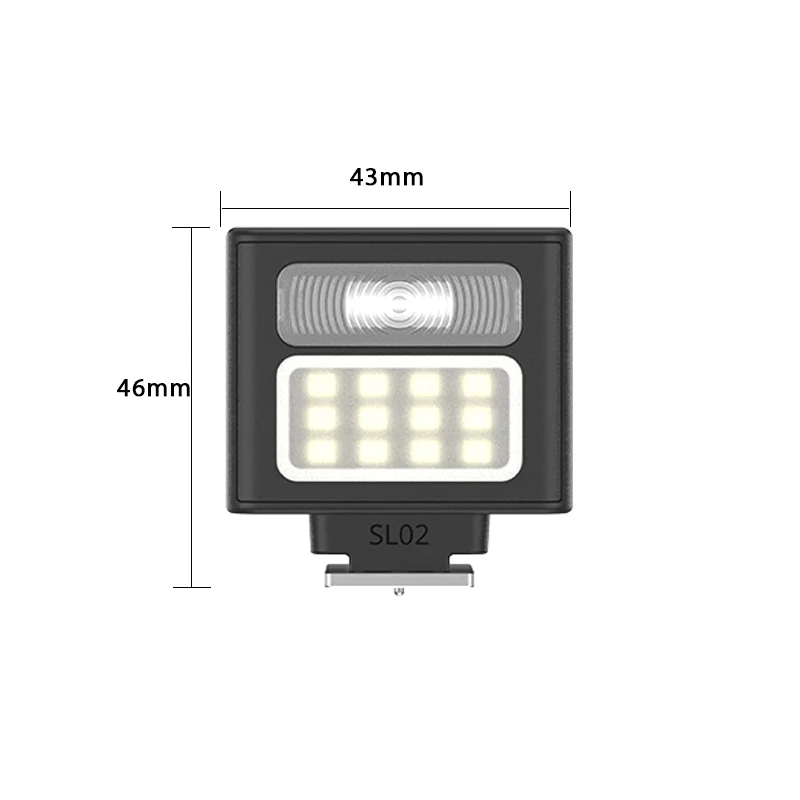 Ulanzi SL01 SL02 SL03 Mini Camera Flitslicht SpeedLite GN8 6500K voor Canon Sony Nikon Camera DSLR Vlog Live Buitenfotografie