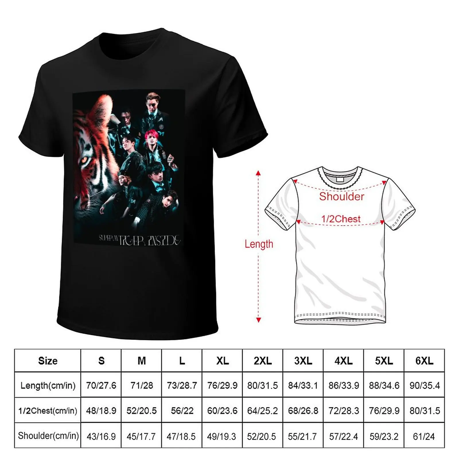 SuperM 'Tiger Inside' POSTER T-Shirt funny t shirts cotton T-Shirt