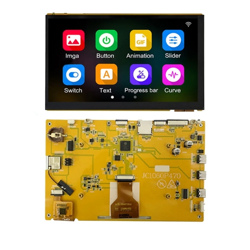 

7Inch LCD Display ESP32P4 Development Board WIFI Wireless For Intelligent Home And Industrial Monitoring F19E
