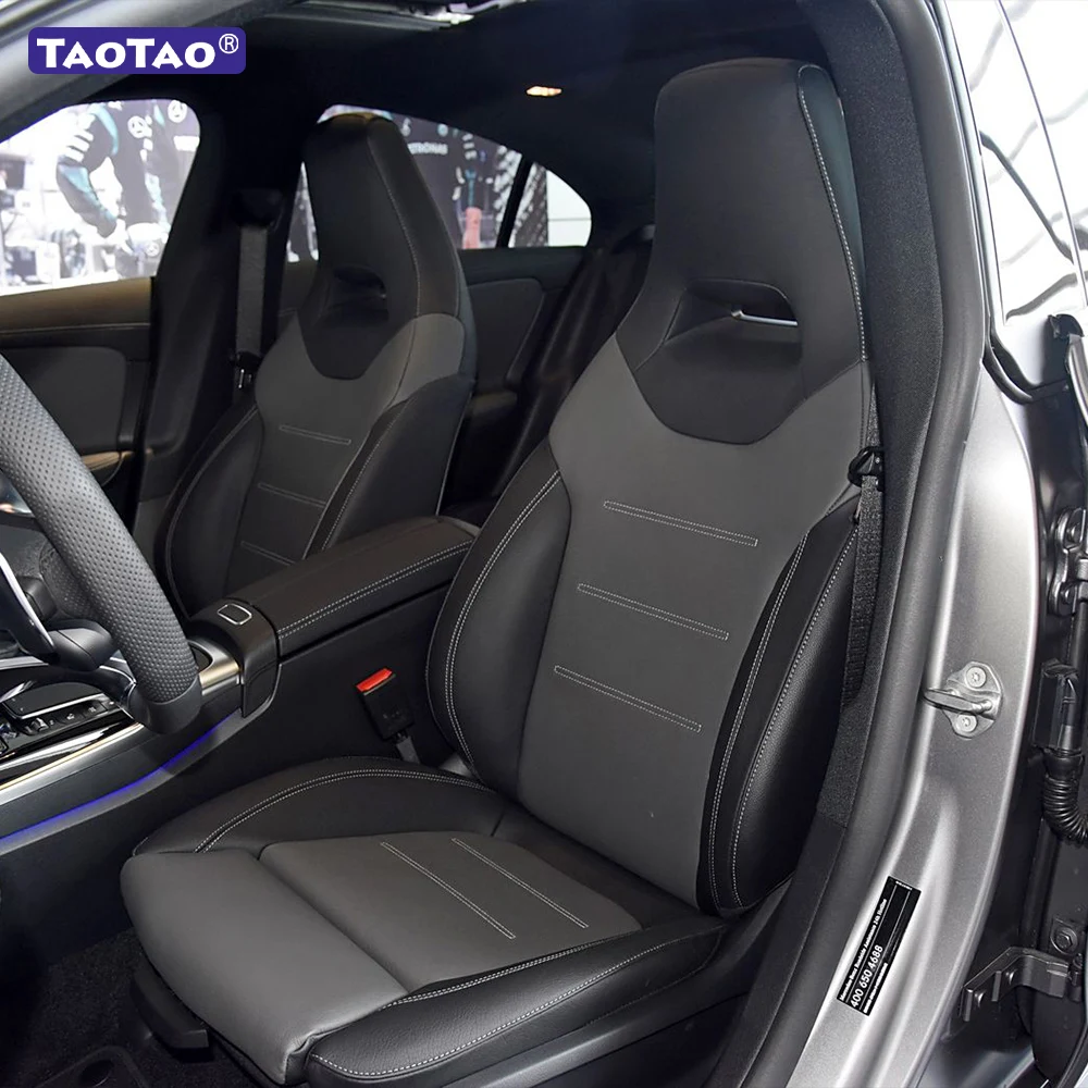 For Mercedes Benz CLA 2023 2022 2021 2020 2019 Full Coverage Custom Faux Leather Car Seat Covers Interior Protector Accessories