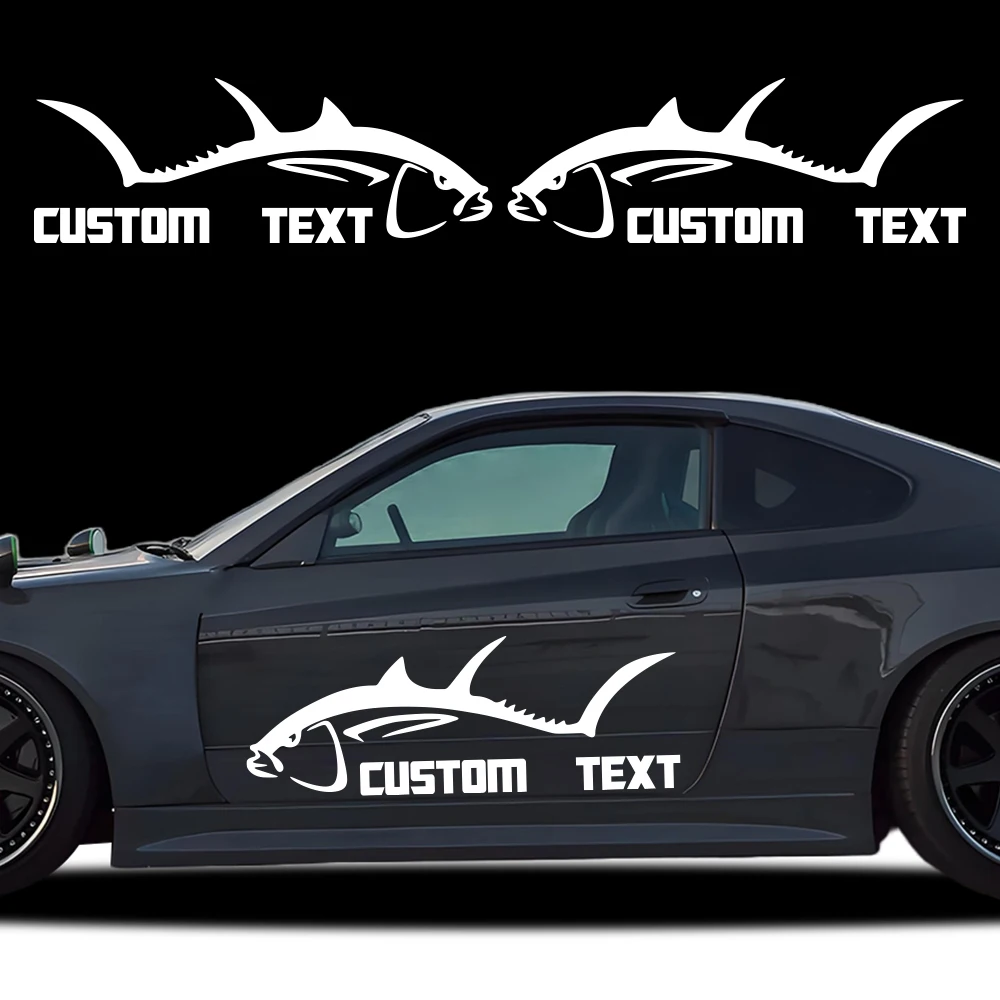 Custom Shark Text Sticker Car Personalized Text Font Boat Ship Vinyl Decal Creative DIY Decaration Truck Auto Tuning Accessories