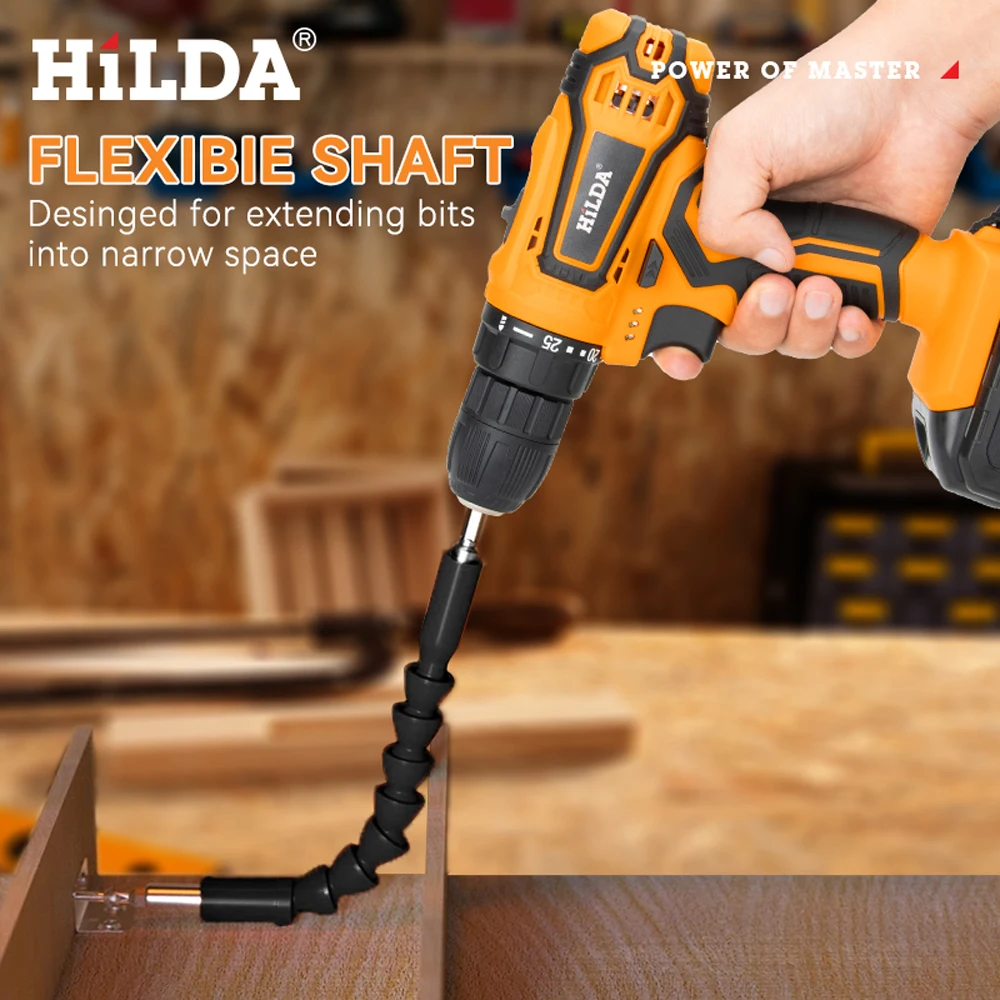 HILDA 21V Mini Wireless Power Driver DC Lithium-Ion Battery Power Tools Cordless Drill Electric Screwdriver