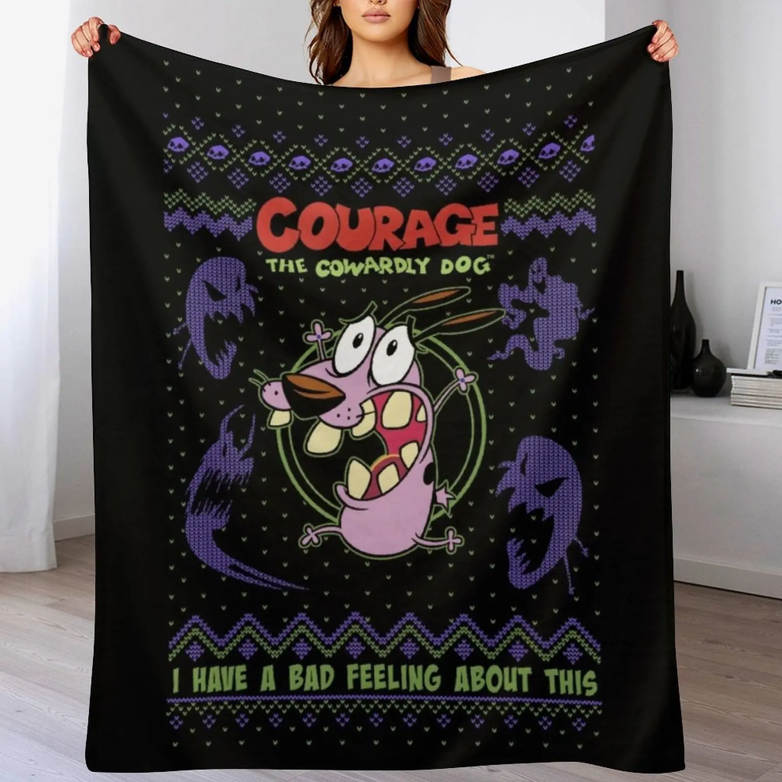 

Christmas Bad Feeling Ugly Throw Blanket Soft Beds Moving Picnic For Baby Blankets