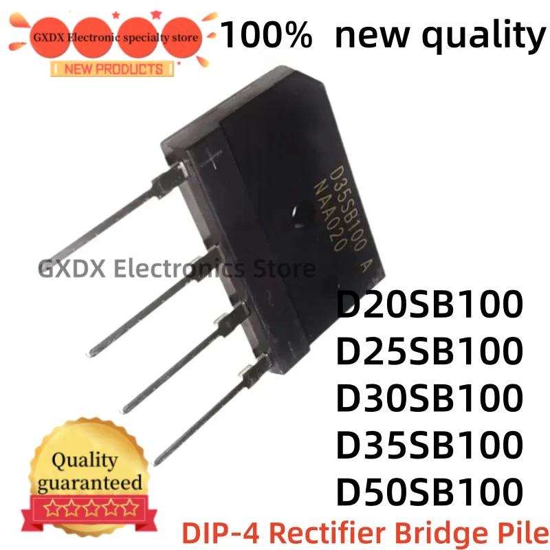 5-10piezas/lote 100% nuevo quality D20SB100 D25SB100 D30SB100 D35SB100 D50SB100 DIP-4 Rectifier Bridge Pile