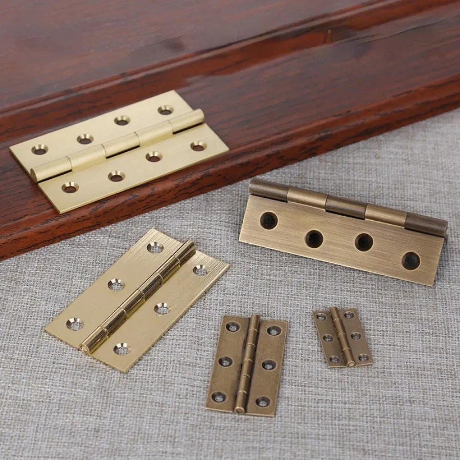 

10pcs/bag Solid Brass Hinges Vintage Furniture Hardware Door and Window Cabinet Box Concealed Hinge Cabinet Hardware