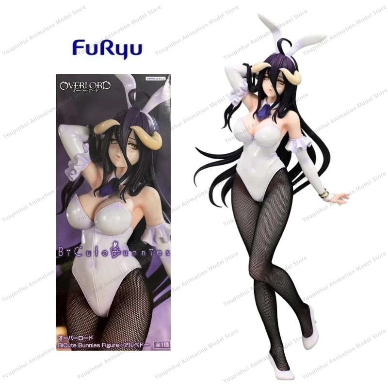 100% Original Genuine FuRyu BiCute Bunnies Overlord 30cm Albedo Super Sonico Anime Action Figure Model Collection Gift in Stock