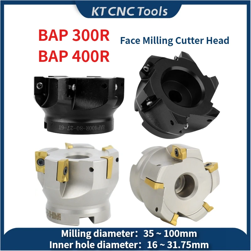 

KT CNC BAP 300R 400R face milling cutter head, BAP300R BAP400R APKT1604 Matching FMB FMB22 FMB27 FMB32 tool holder bracket tool