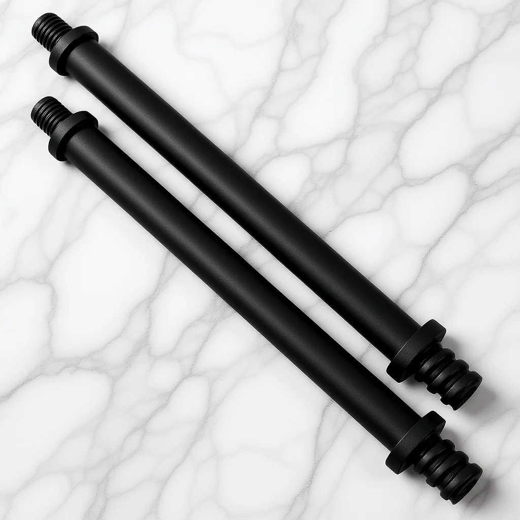 

2Pcs Toilet Brush Handle Replacement Heavy Duty Threaded Pole Attachment for Thorough Bowl Access Modern Finish Convenient Use