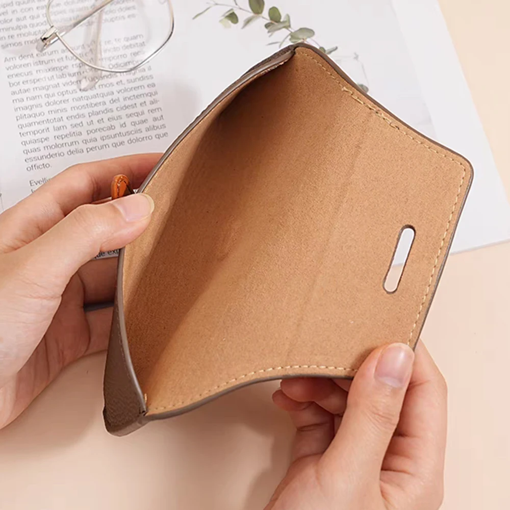 Luxus Leder Benutzerdefinierte Initialen Brillen Taschen Frau Tragbare Schutzhülle Reise Sonnenbrille Fall Gravieren Name Mode Kosmetik Tasche – Detail 7
