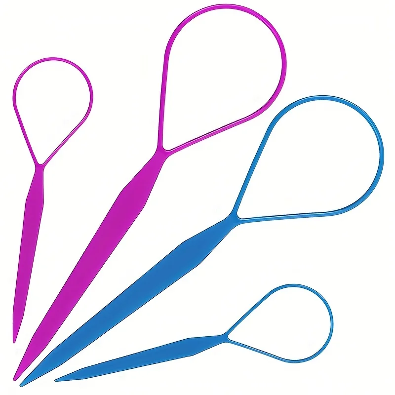 

Hair Tail Tools, Hair Braid Accessories Ponytail Maker, French Braid Tool Loop for Hair Styling, 2 Colors
