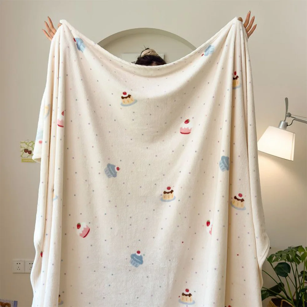 

1pc Sanrio Office nap blanket, small blanket, cartoon cover, dormitory warm plush blanket, all-season air-conditioned blanket