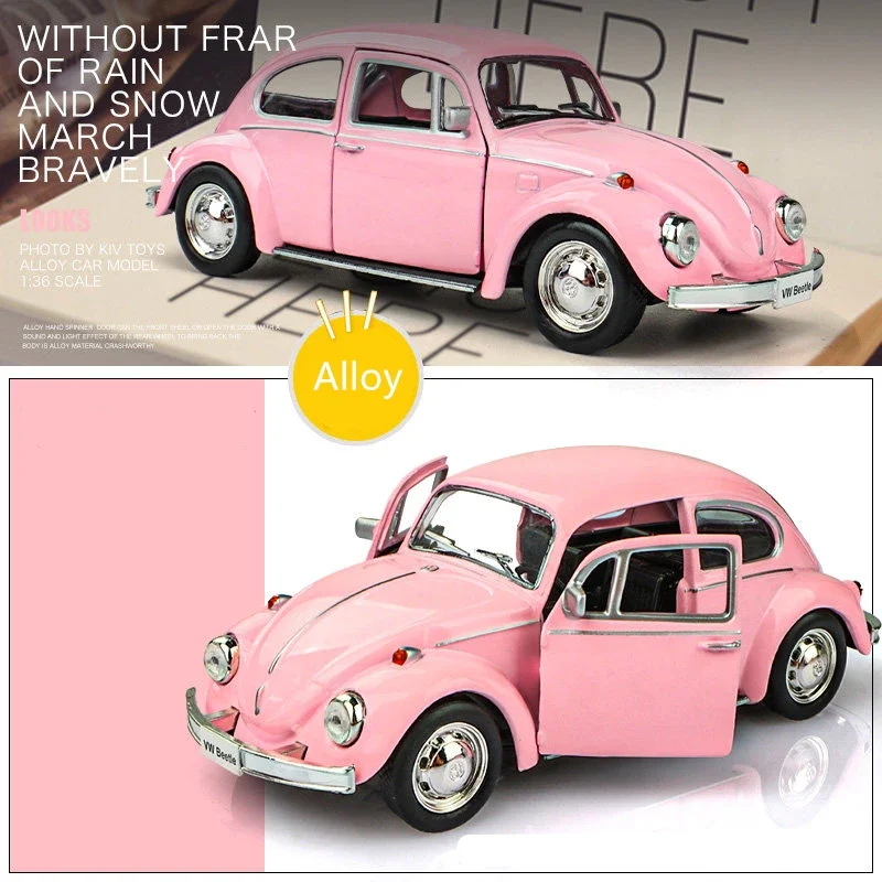 1:36 Mini Car 1967 VOLKSWAGEN Beetle Classic Alloy Car Model Diecasts Metal Toy Car Model Simulation Miniature Scale F346