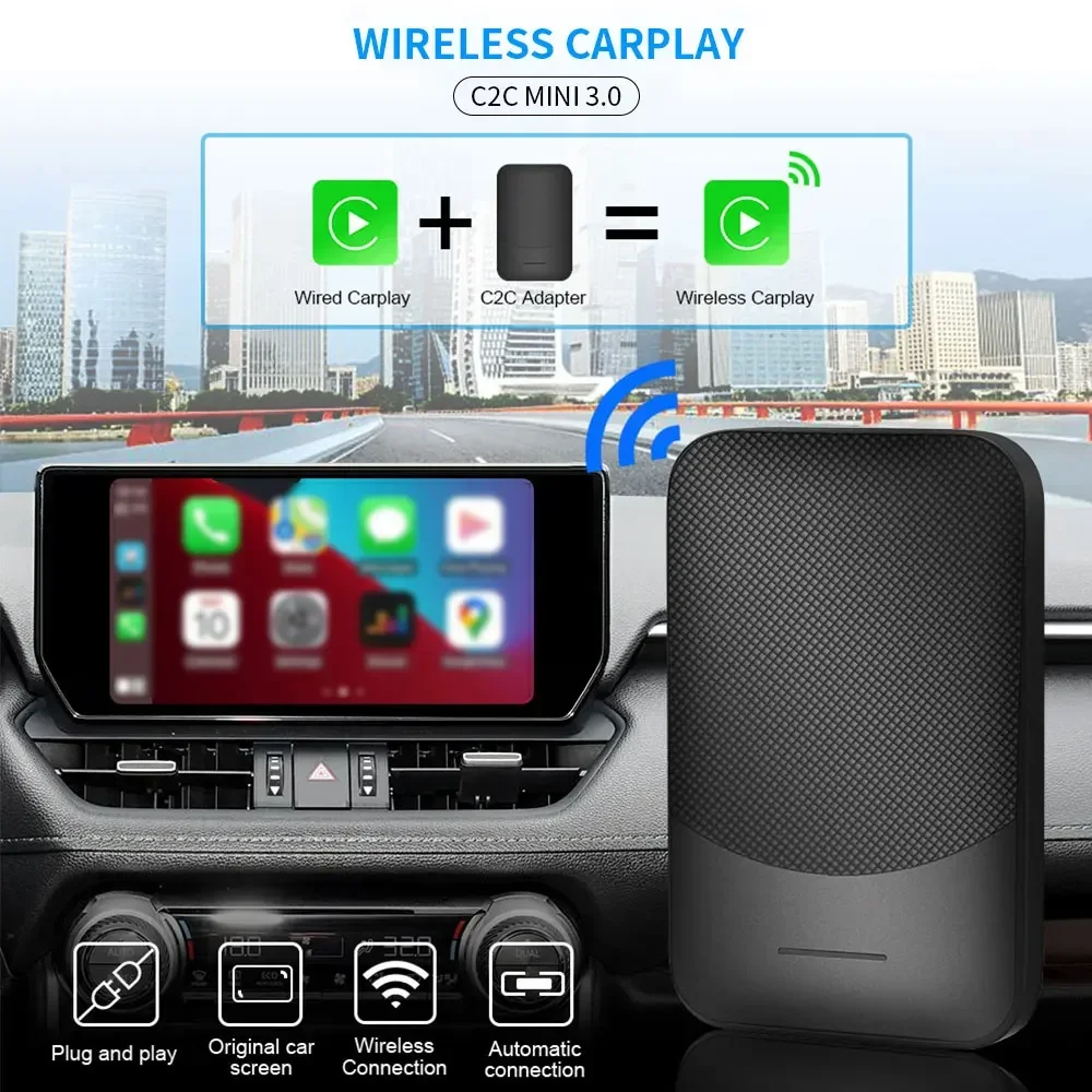 Carplay AI Box Adapter Mini Quick Connect Car Play Wireless Adapter Magic Android Auto Portable Carplay AI Box